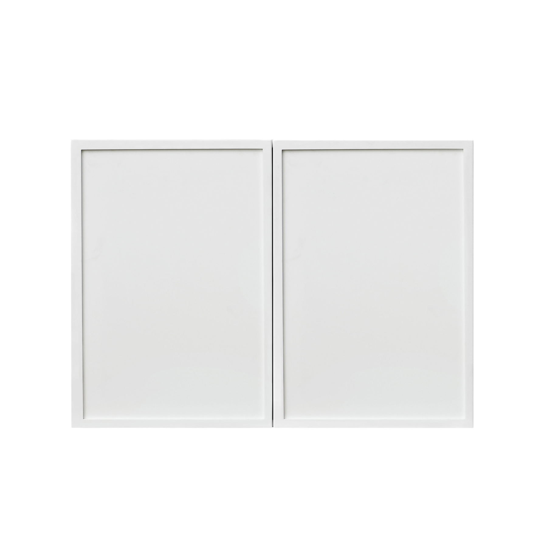 Slim White Shaker - 30"W × 21"H Deep (24") Wall Bridge Cabinet 2-Doors 1-Adjustable shelf