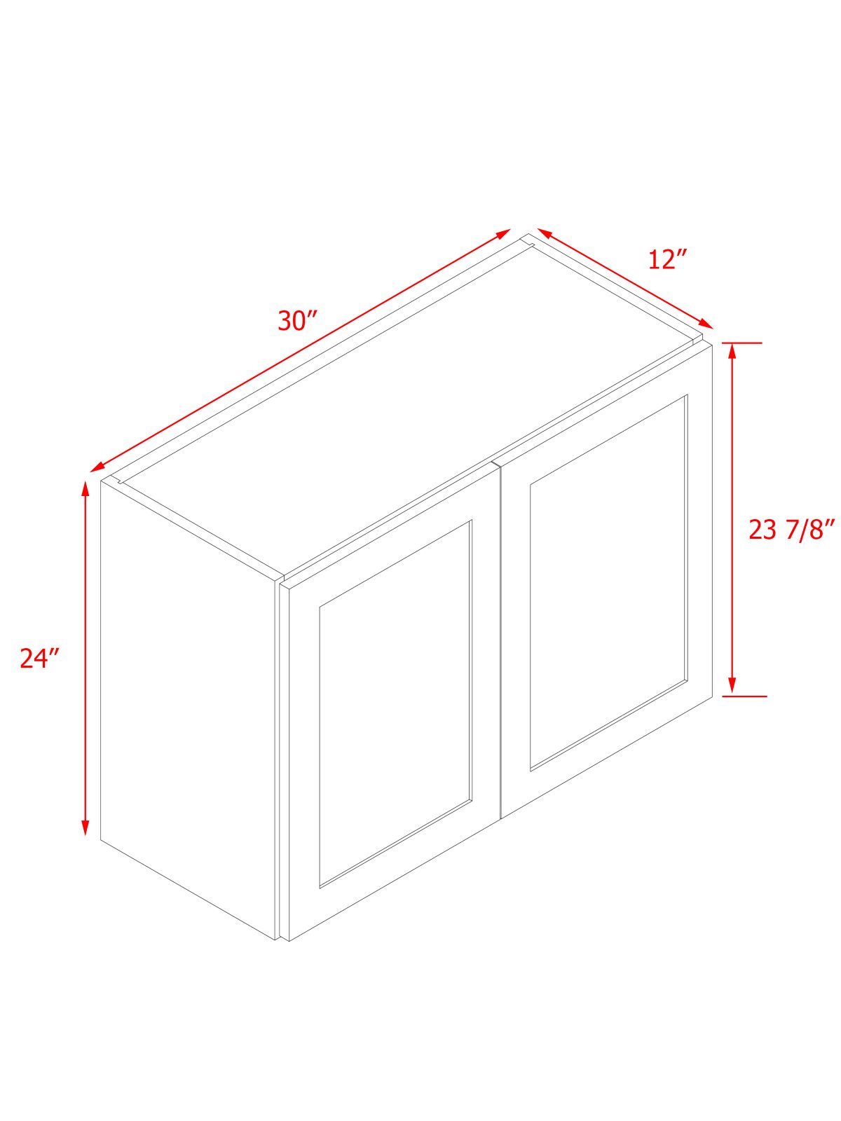 White Shaker Base Cabinet 2-Doors 1-Adjustable shelf
