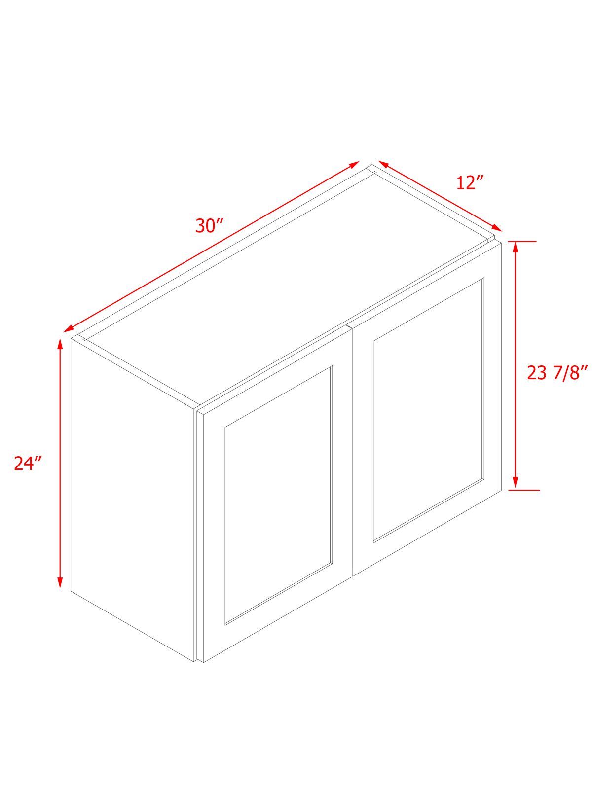 White Shaker Base Cabinet 2-Doors 1-Adjustable shelf