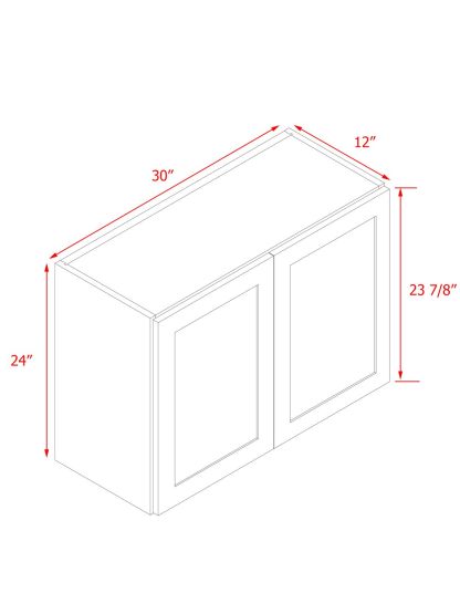 White Shaker Base Cabinet 2-Doors 1-Adjustable shelf