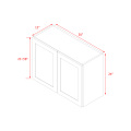 Mallorca White Shaker - 30"W × 24"H Standard Wall Cabinet