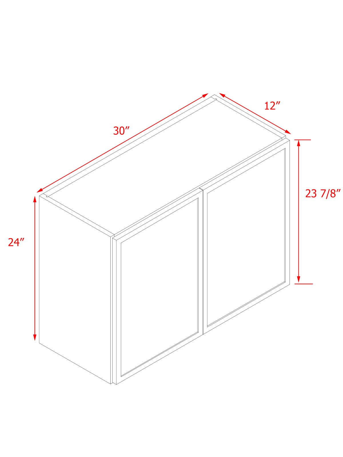 White Shaker Base Cabinet 2-Doors 1-Adjustable shelf