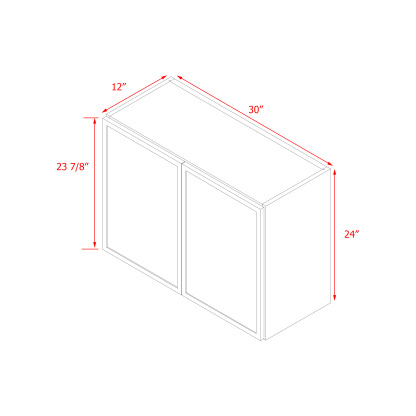 Shady Slim Gray Shaker - 30"W × 24"H Wall Cabinet