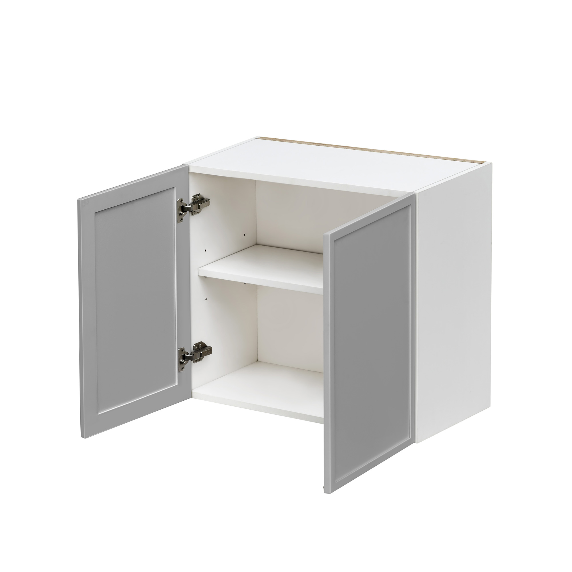 White Box Gray Slim - 30"W × 24"H Standard Wall Cabinet 2-Doors 1-Adjustable shelf