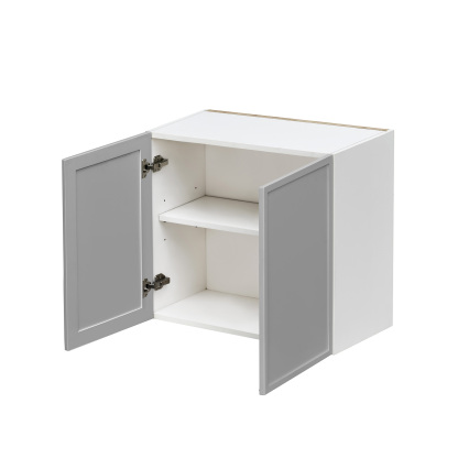 White Box Gray Slim - 30"W × 24"H Standard Wall Cabinet 2-Doors 1-Adjustable shelf