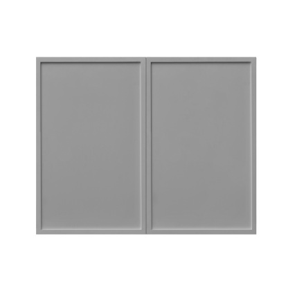 White Box Gray Slim - 30"W × 24"H Standard Wall Cabinet 2-Doors 1-Adjustable shelf