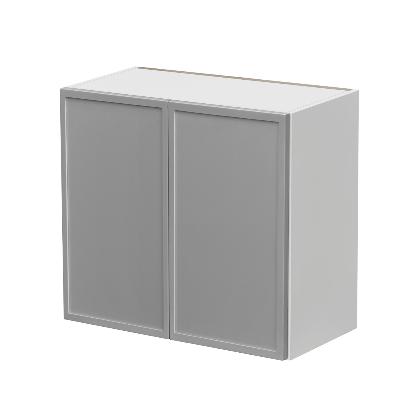 White Box Gray Slim - 30"W × 24"H Standard Wall Cabinet 2-Doors 1-Adjustable shelf