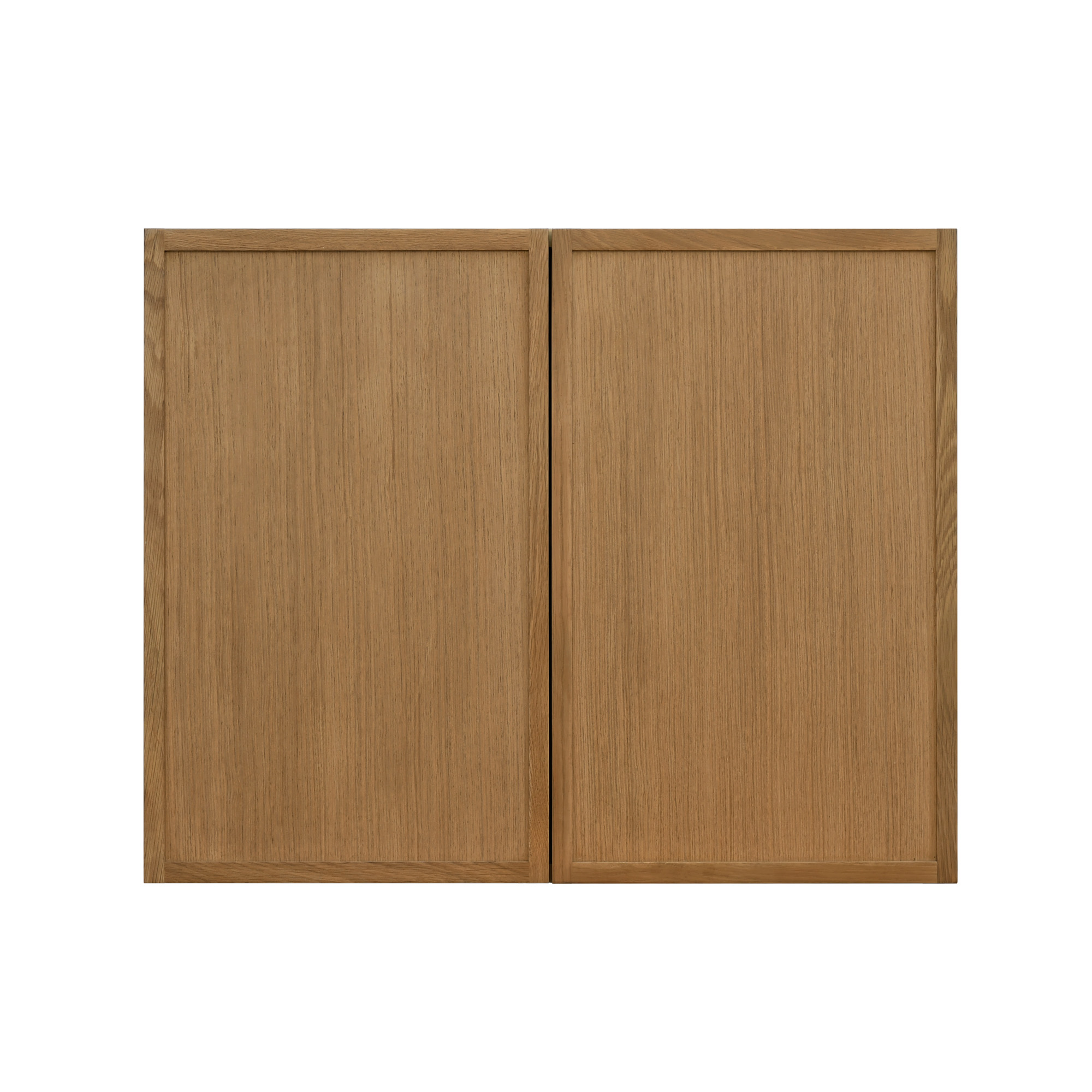 Natural Box Oak Slim - 30"W × 24"H Standard Wall Cabinet 2-Doors 1-Adjustable shelf