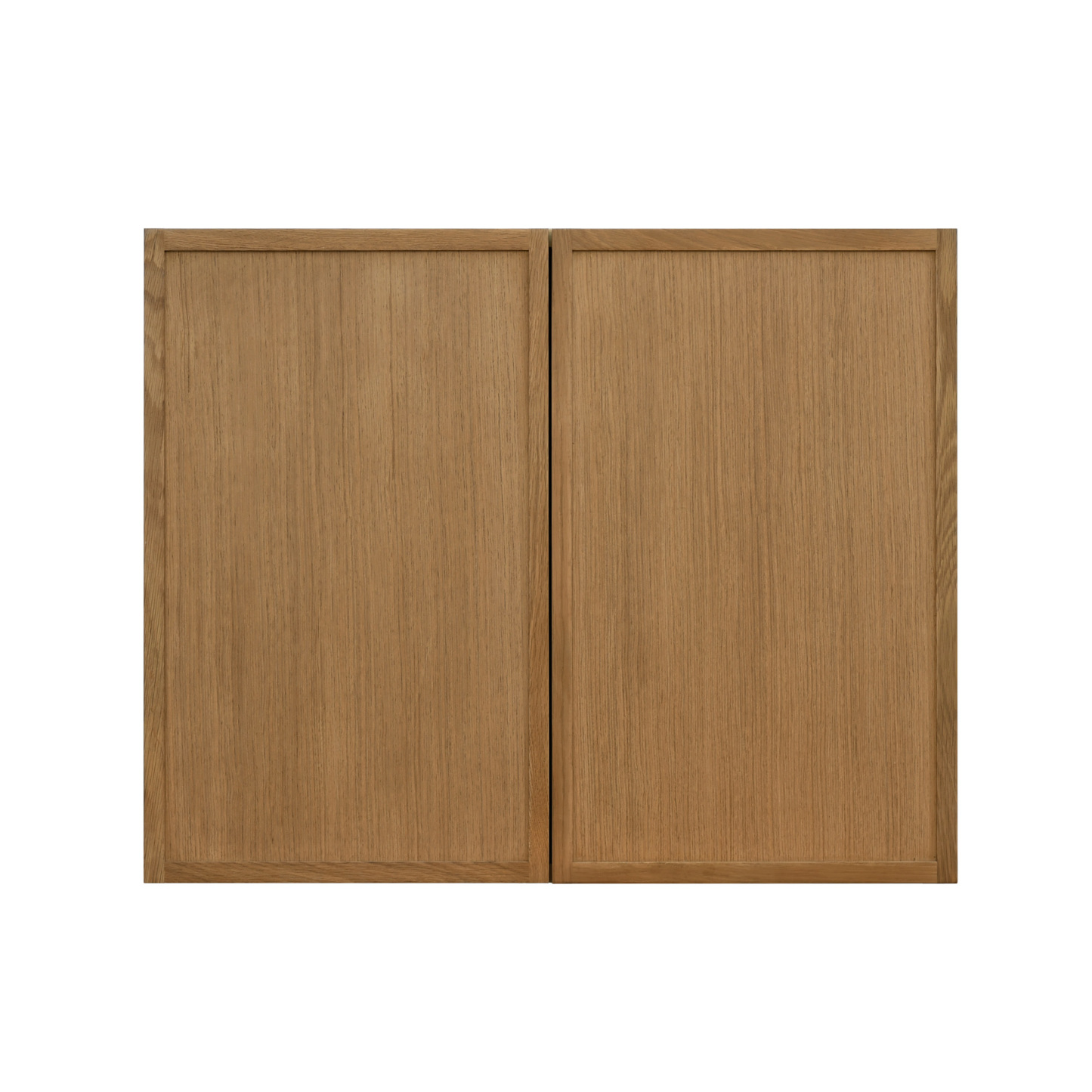 Natural Box Oak Slim - 30"W × 24"H Standard Wall Cabinet 2-Doors 1-Adjustable shelf