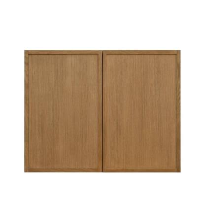 Natual Box Oak Slim - 30"W × 24"H Standard Wall Cabinet 2-Doors 1-Adjustable shelf