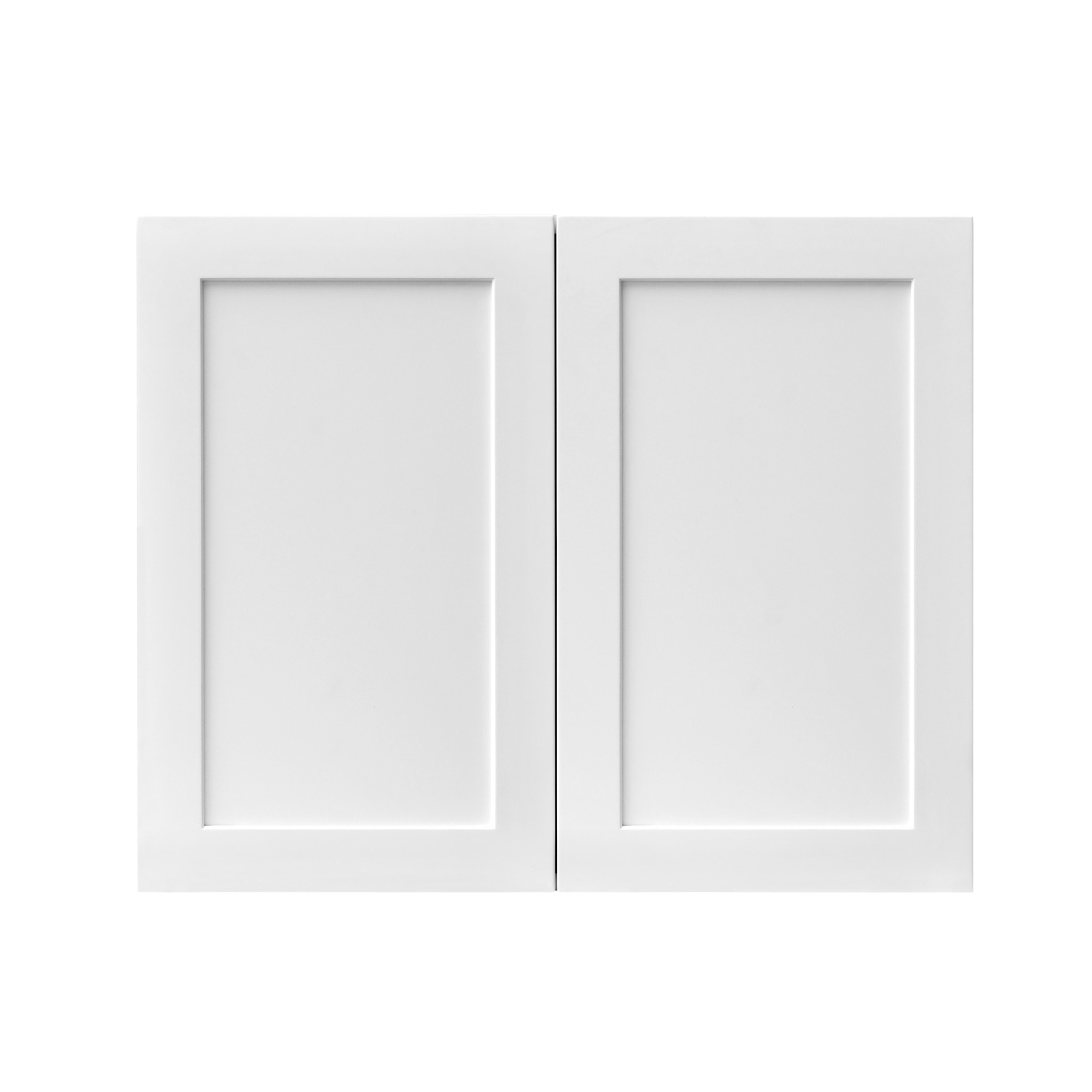 White Shaker - 30"W × 24"H Standard Wall Cabinet 2-Doors 1-Adjustable shelf