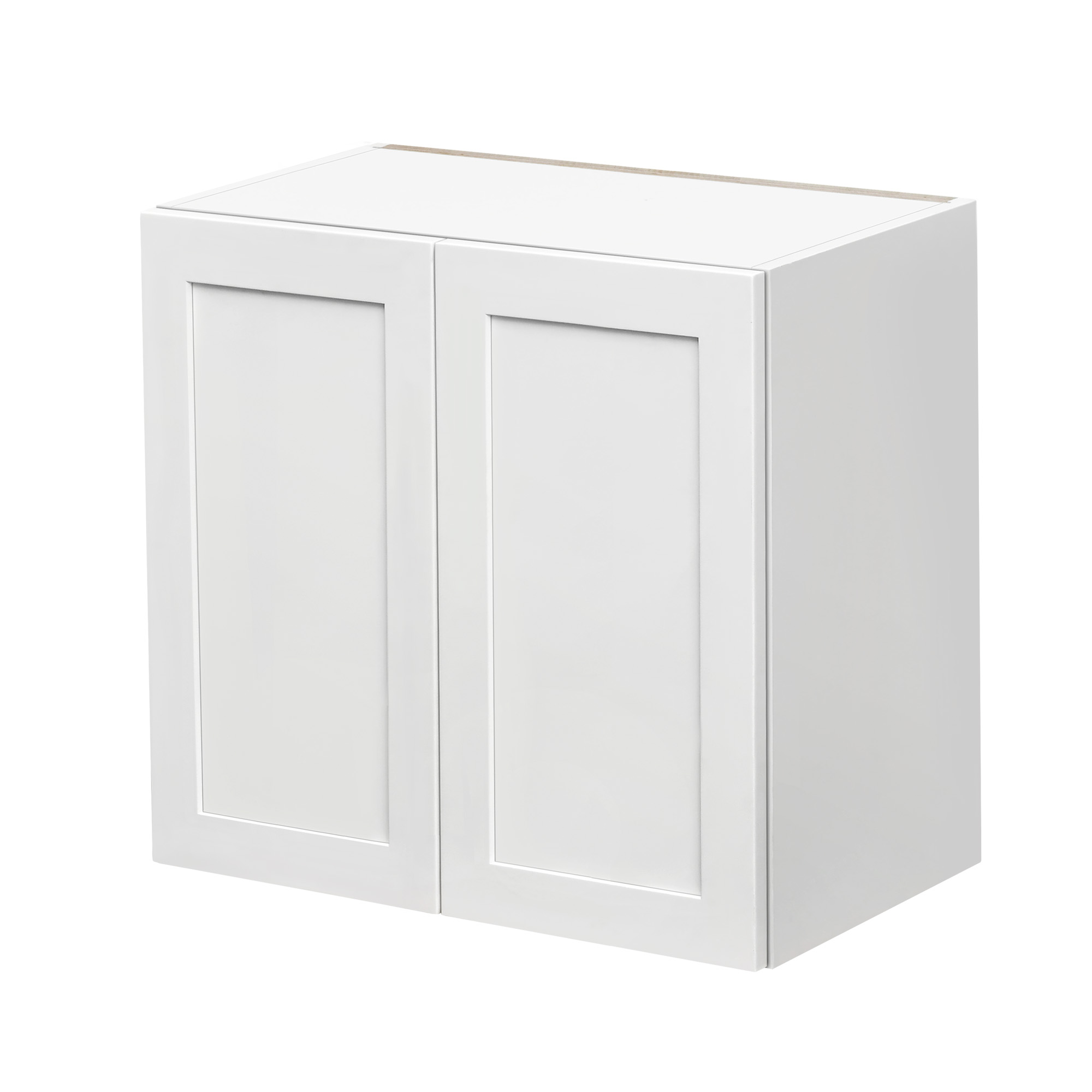 White Shaker - 30"W × 24"H Standard Wall Cabinet 2-Doors 1-Adjustable shelf