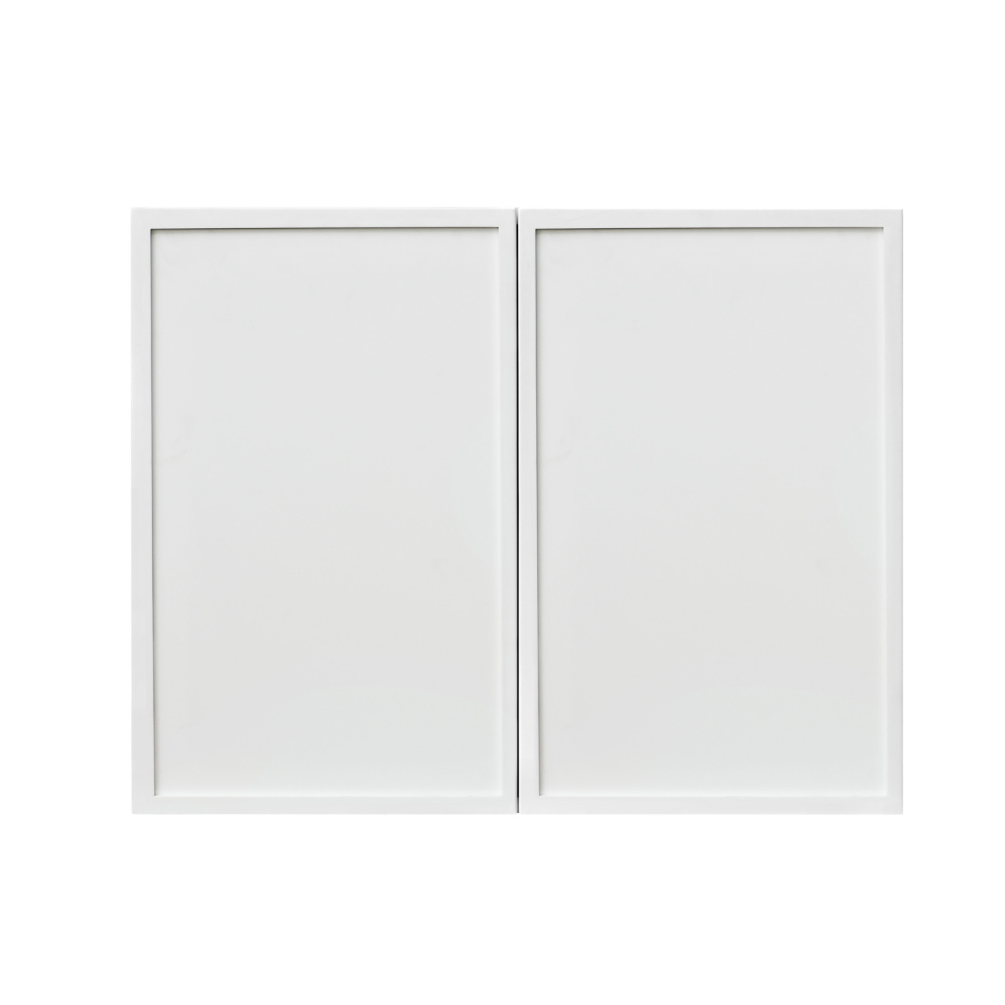 Slim White Shaker - 30"W × 24"H Standard Wall Cabinet 2-Doors 1-Adjustable shelf