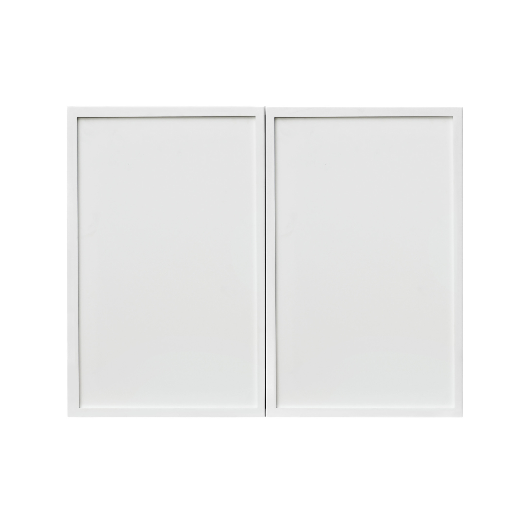 Slim White Shaker - 30"W × 24"H Standard Wall Cabinet 2-Doors 1-Adjustable shelf