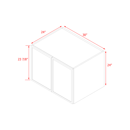 Shady Slim White Shaker - 30"W × 24"H Wall Cabinet