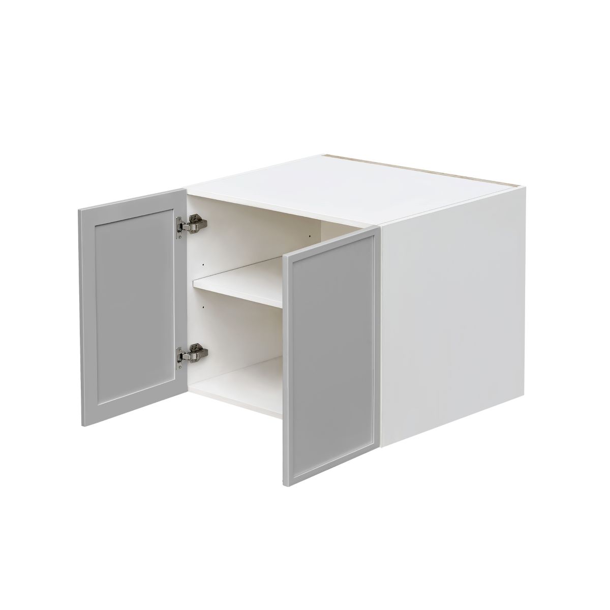 White Box Gray Slim - 30"W × 24"H Deep (24") Wall Bridge Cabinet 2-Doors 1-Adjustable shelf
