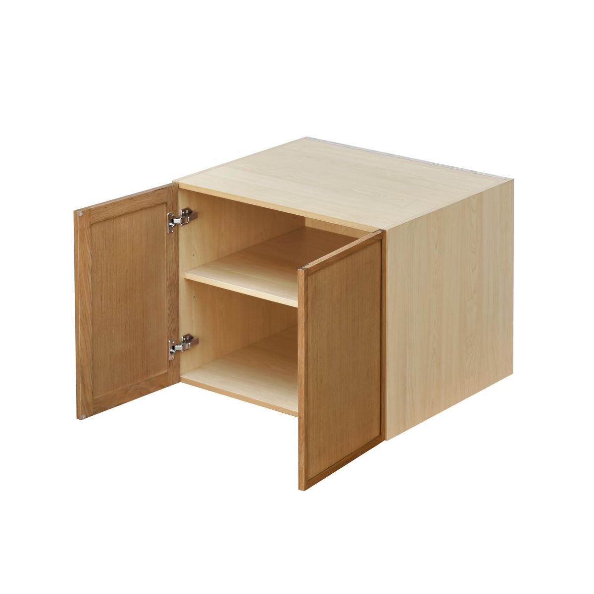 Shady Slim Oak - 30"W × 24"H Deep (24") Wall Bridge Cabinet 2-Doors 1-Adjustable shelf