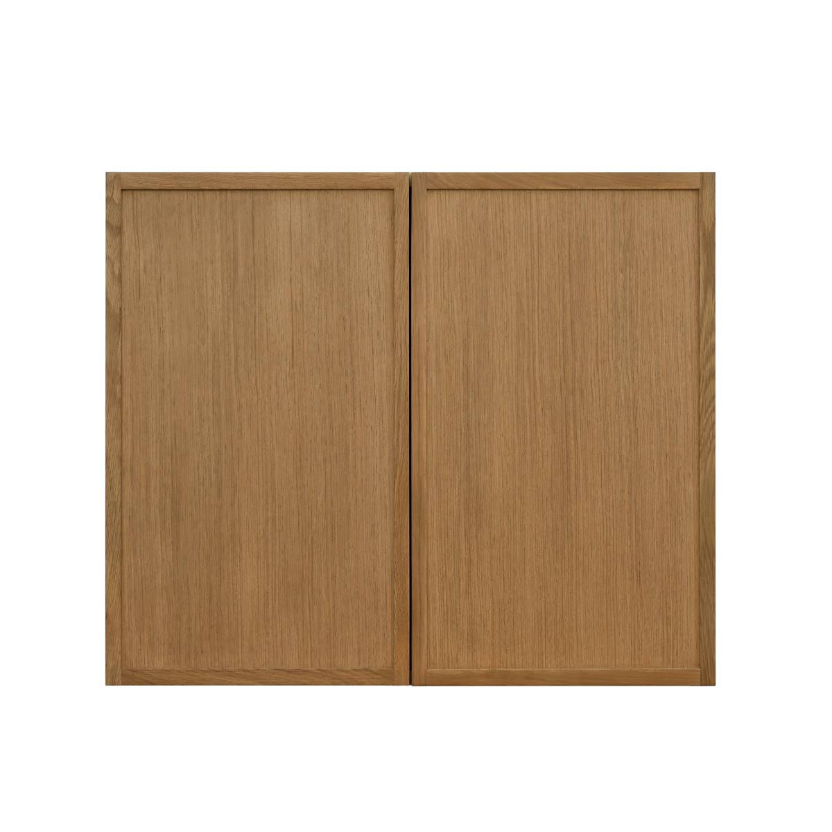 Shady Slim Oak - 30"W × 24"H Deep (24") Wall Bridge Cabinet 2-Doors 1-Adjustable shelf