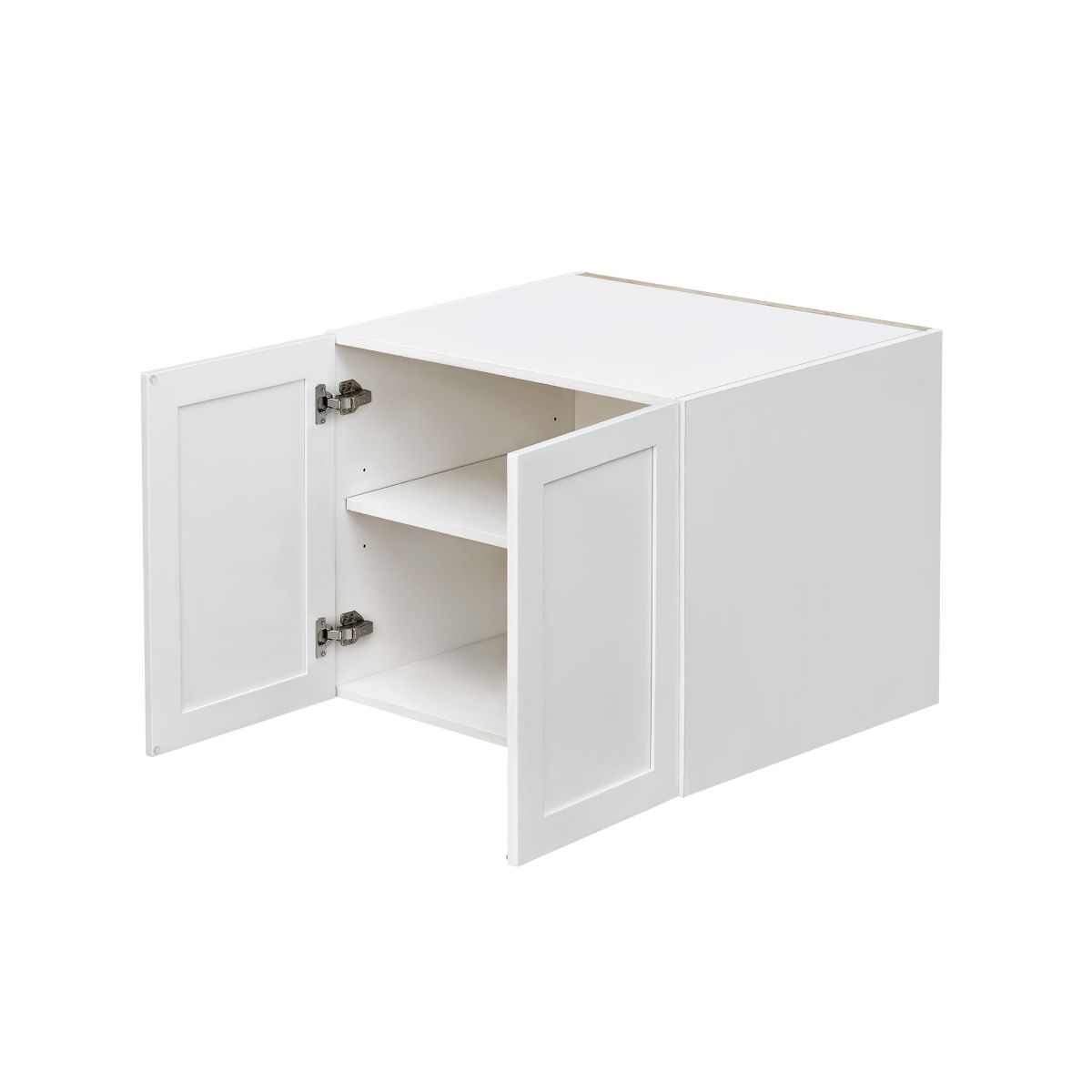 White Shaker - 30"W × 24"H Deep (24") Wall Bridge Cabinet 2-Doors 1-Adjustable shelf