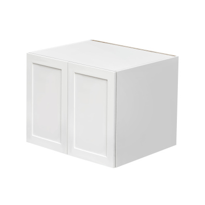 White Shaker - 30"W × 24"H Deep (24") Wall Bridge Cabinet 2-Doors 1-Adjustable shelf