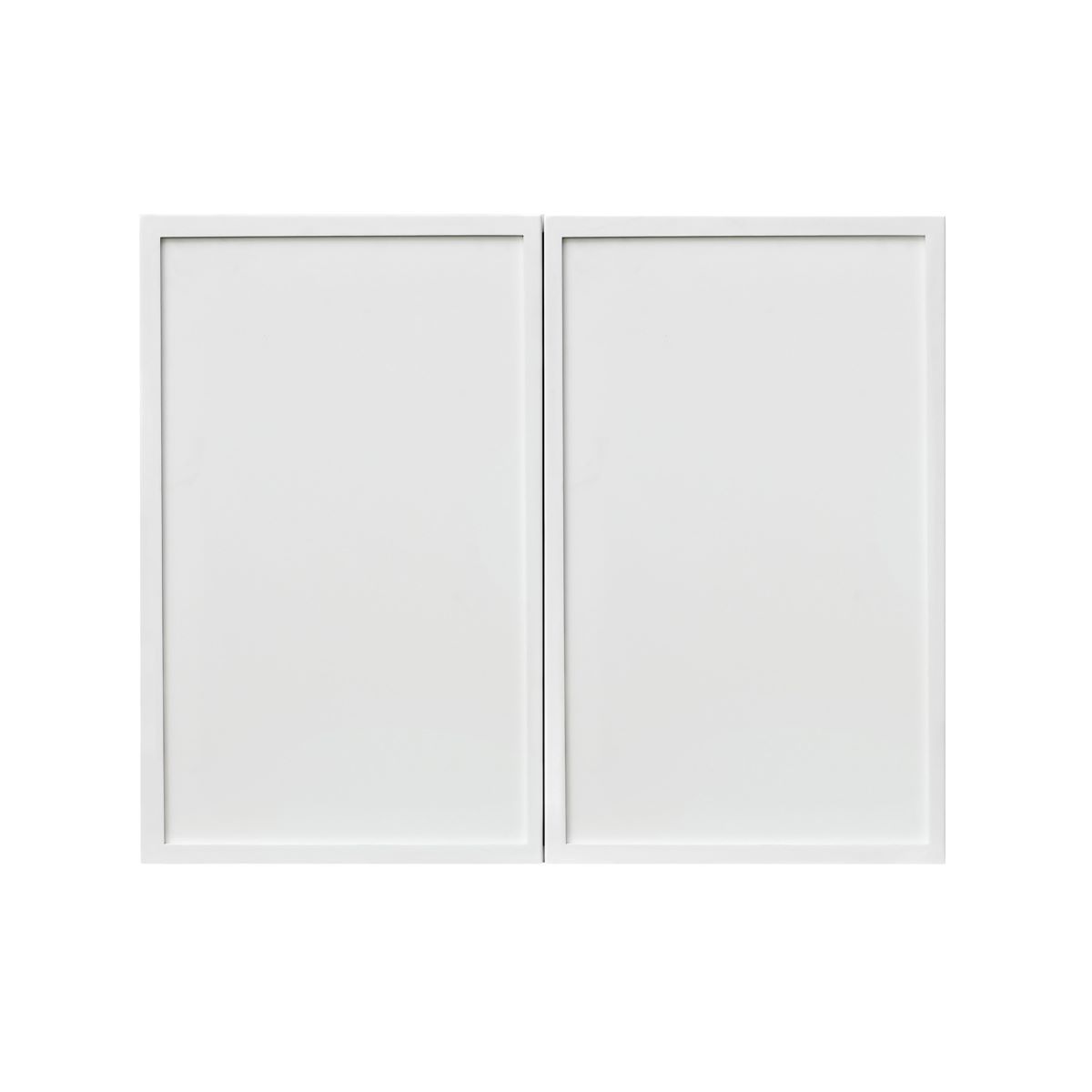 Slim White Shaker - 30"W × 24"H Deep (24") Wall Bridge Cabinet 2-Doors 1-Adjustable shelf