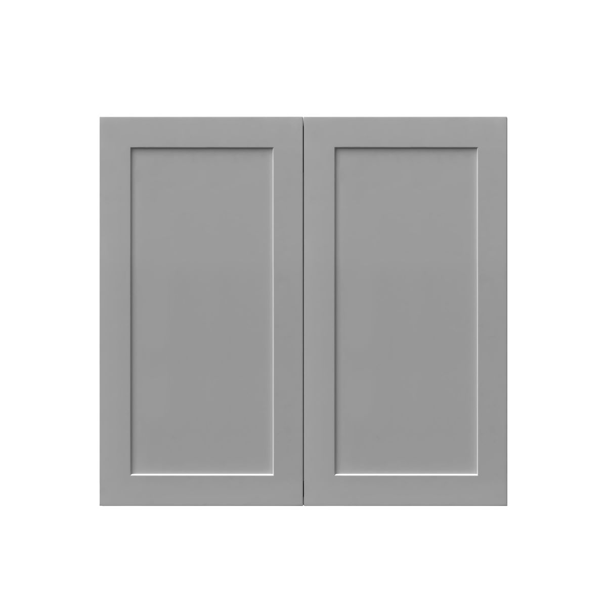 White Box Gray Shaker - 30"W × 30"H Standard Wall Cabinet 2-Doors 2-Adjustable Shelves