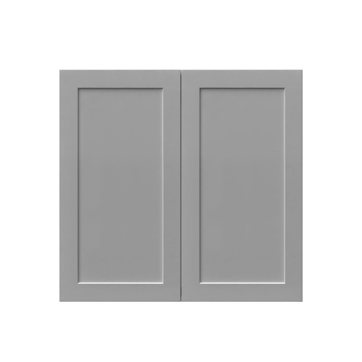 White Box Gray Shaker - 30"W × 30"H Standard Wall Cabinet 2-Doors 2-Adjustable Shelves