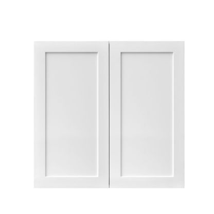 White Shaker Base Cabinet 2-Doors 2-Adjustable Shelves