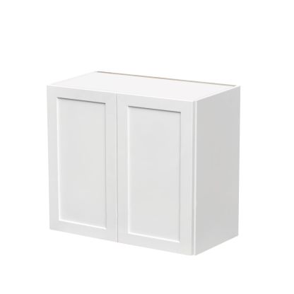 White Shaker Base Cabinet 2-Doors 2-Adjustable Shelves