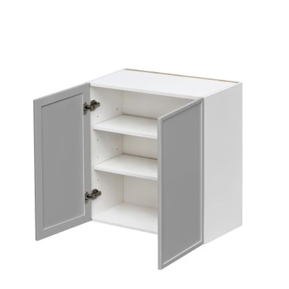 White Shaker Base Cabinet 2-Doors 2-Adjustable Shelves