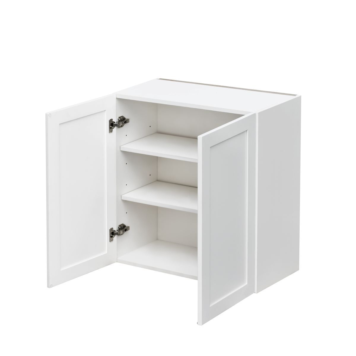 White Shaker Base Cabinet 2-Doors 2-Adjustable Shelves