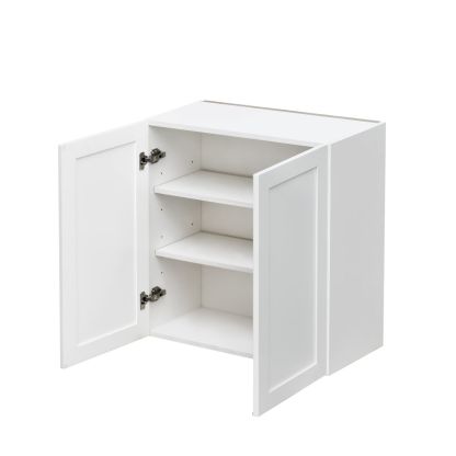 White Shaker Base Cabinet 2-Doors 2-Adjustable Shelves