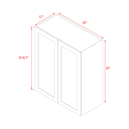 Mallorca Dolphin Gray Shaker - 30"W × 30"H Wall Cabinet