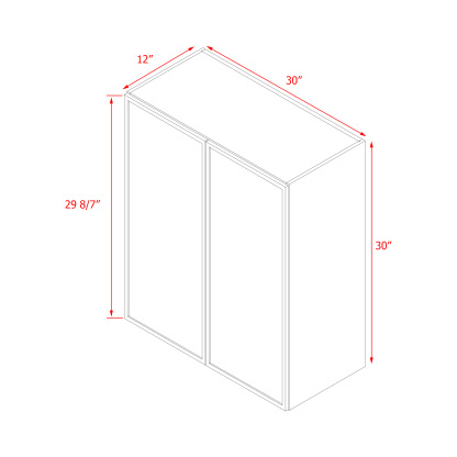Shady Slim White Shaker - 30"W × 30"H Wall Cabinet