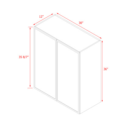 Shady Slim White Shaker - 30"W × 36"H Standard Wall Cabinet