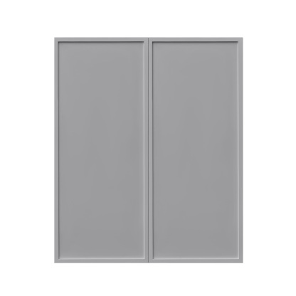 Shady Gray Slim Shaker - 30"W × 36"H Standard Wall Cabinet