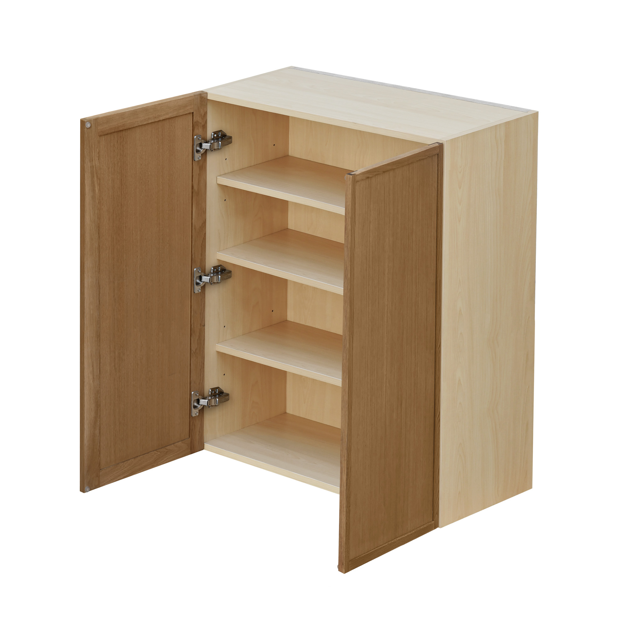 Shady Slim Oak Shaker - 30"W × 36"H Standard Wall Cabinet