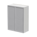 Shady Gray Slim Shaker - 30"W × 42"H Standard Wall Cabinet