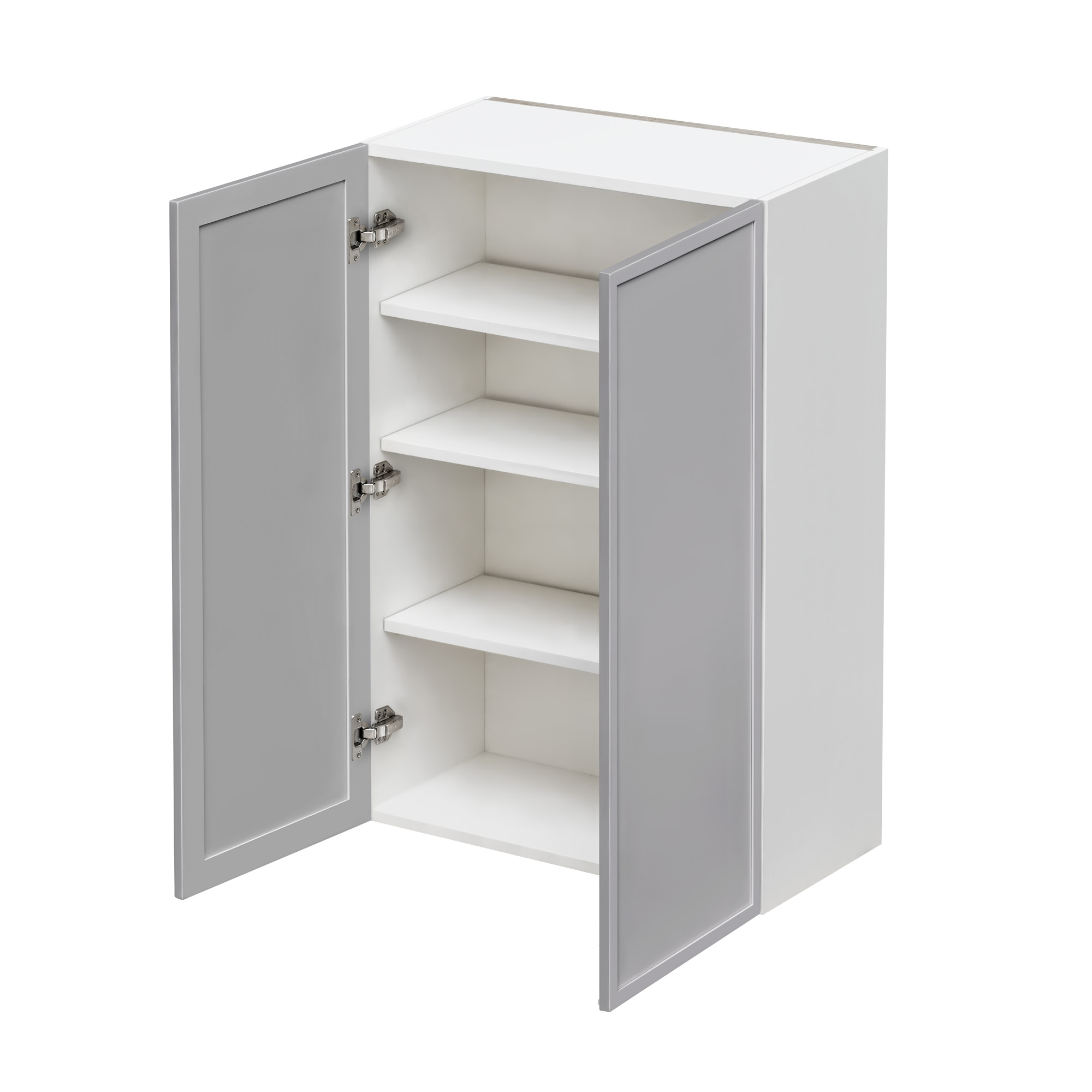 Shady Gray Slim Shaker - 30"W × 42"H Standard Wall Cabinet