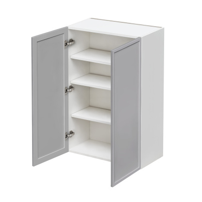 Shady Gray Slim Shaker - 30"W × 42"H Standard Wall Cabinet