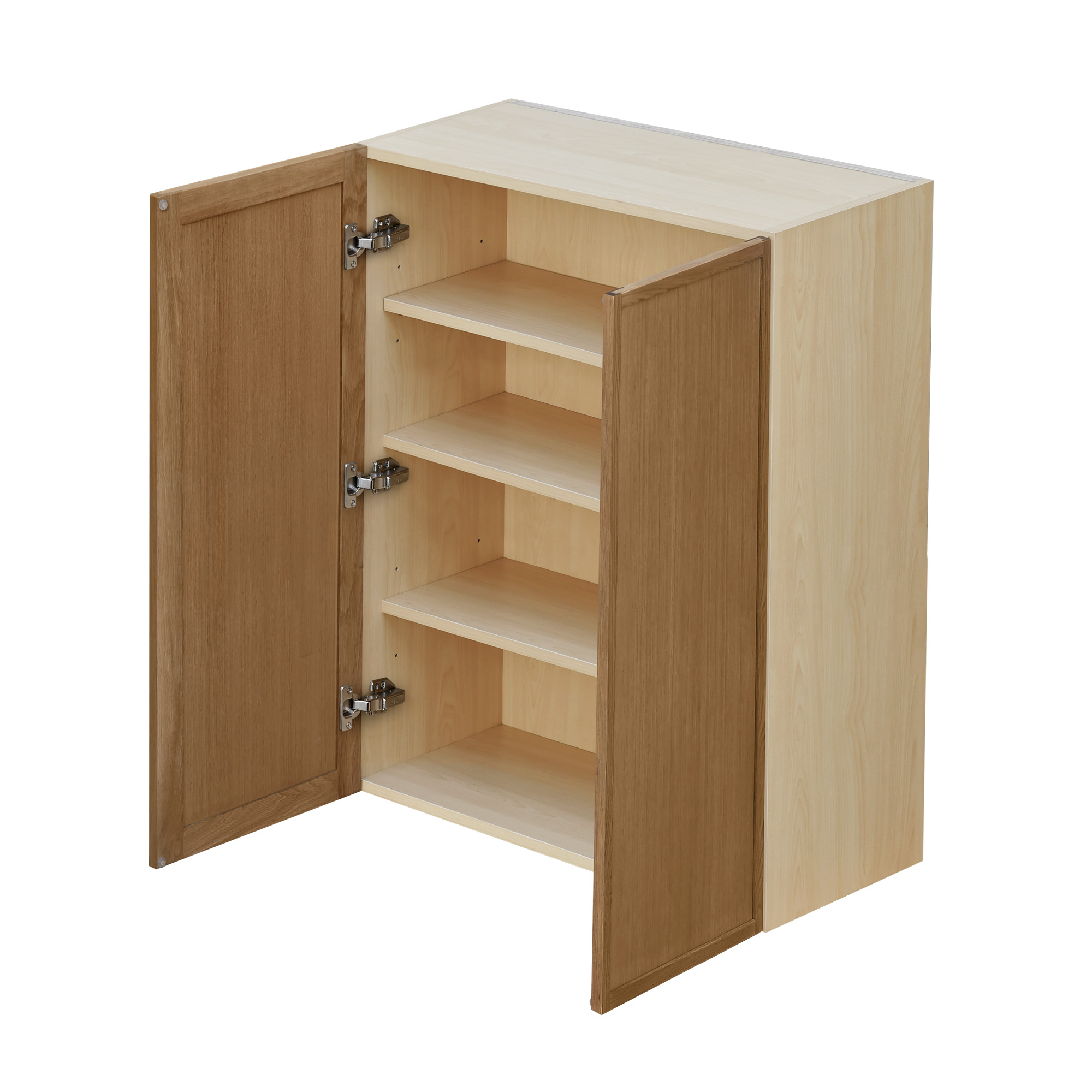 Shady Slim Oak Shaker - 30"W × 42"H Standard Wall Cabinet