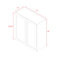 Mallorca White Shaker - 33"W × 30"H Standard Wall Cabinet