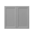 White Box Gray Shaker - 33"W × 30"H Standard Wall Cabinet 2-Doors 2-Adjustable Shelves
