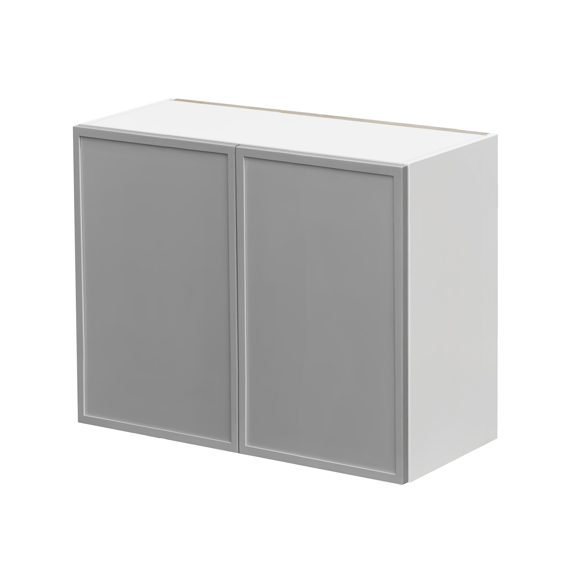 White Box Gray Slim - 33"W × 30"H Standard Wall Cabinet 2-Doors 2-Adjustable Shelves