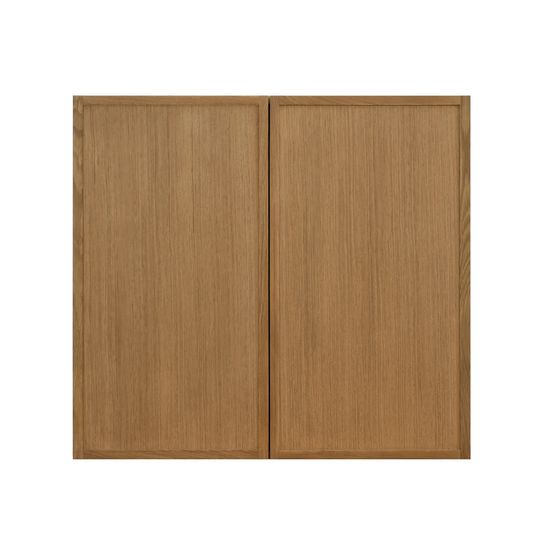 Natural Box Oak Slim - 33"W × 30"H Standard Wall Cabinet 2-Doors 2-Adjustable Shelves