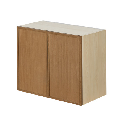 Natural Box Oak Slim - 33"W × 30"H Standard Wall Cabinet 2-Doors 2-Adjustable Shelves