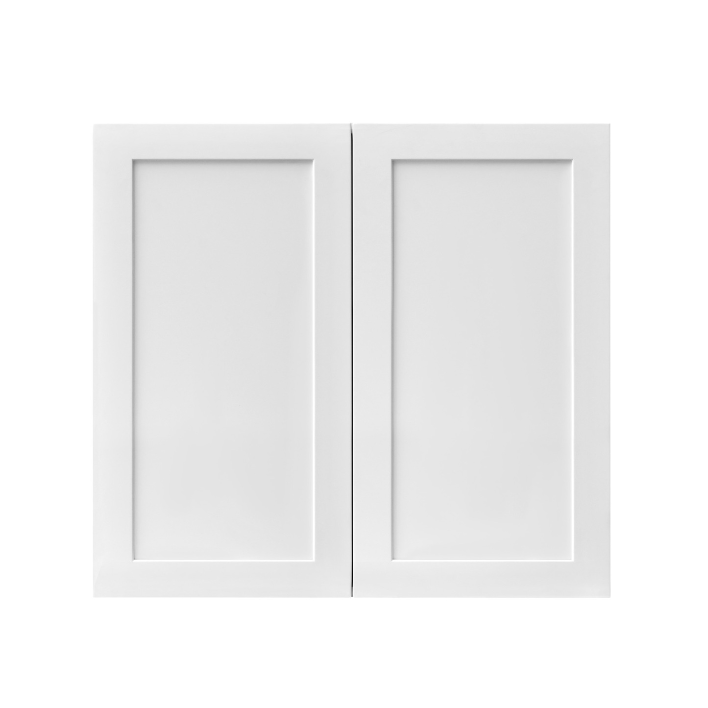 White Shaker - 33"W × 30"H Standard Wall Cabinet 2-Doors 2-Adjustable Shelves