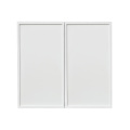 Slim White Shaker - 33"W × 30"H Standard Wall Cabinet 2-Doors 2-Adjustable Shelves