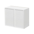 Slim White Shaker - 33"W × 30"H Standard Wall Cabinet 2-Doors 2-Adjustable Shelves