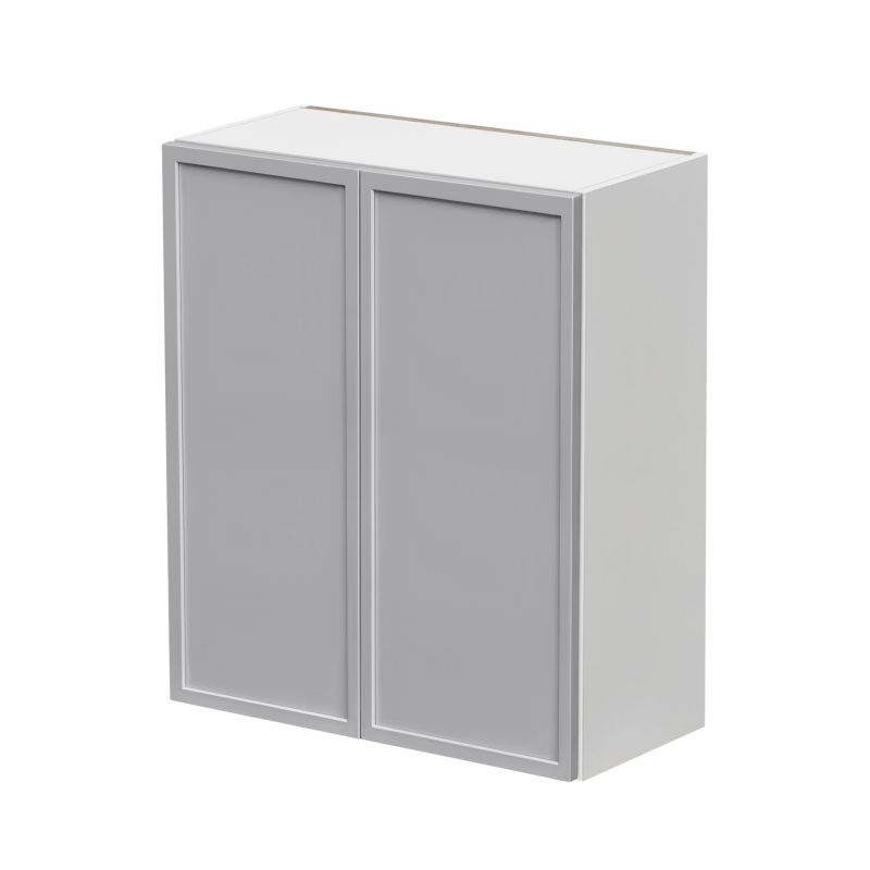 Shady Gray Slim Shaker - 33"W × 36"H Standard Wall Cabinet